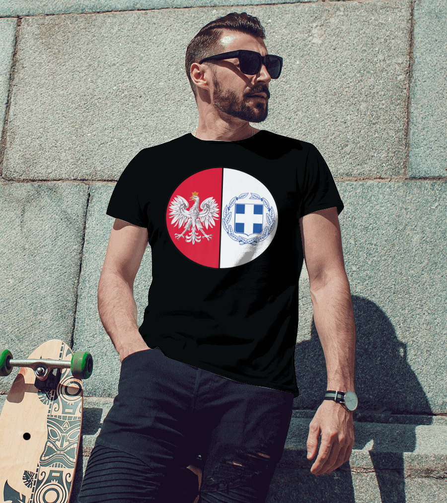 Poland White Eagle Greece National Emblems T-Shirt
