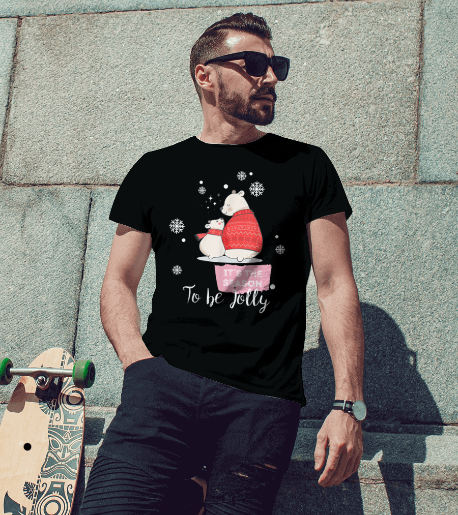 Mama Polar Bear It's The Season To Be Jolly T-Shirt