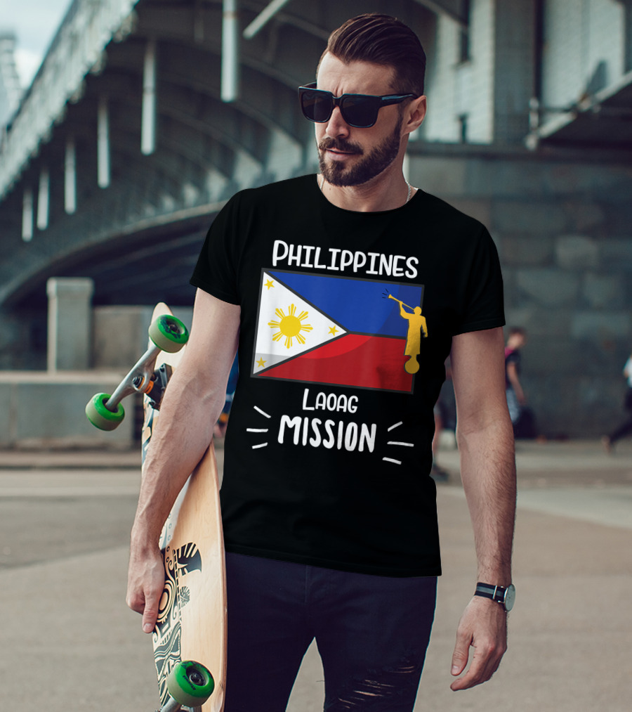 Philippines Laoag Mission Flag And Angel T-Shirt