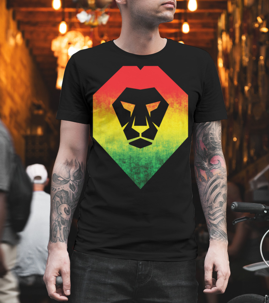 Rasta Flag Jamaican Reggae Lion Bold And Proud T-Shirt