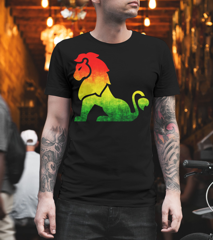 Rasta Flag Reggae Lion Jamaica T-Shirt