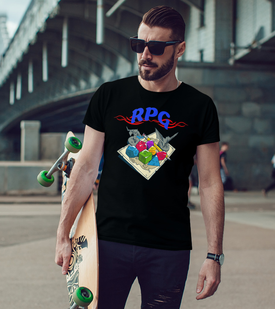 Rpg Dice Dungeon Gaming Board Game Nerdy Gamer T-Shirt
