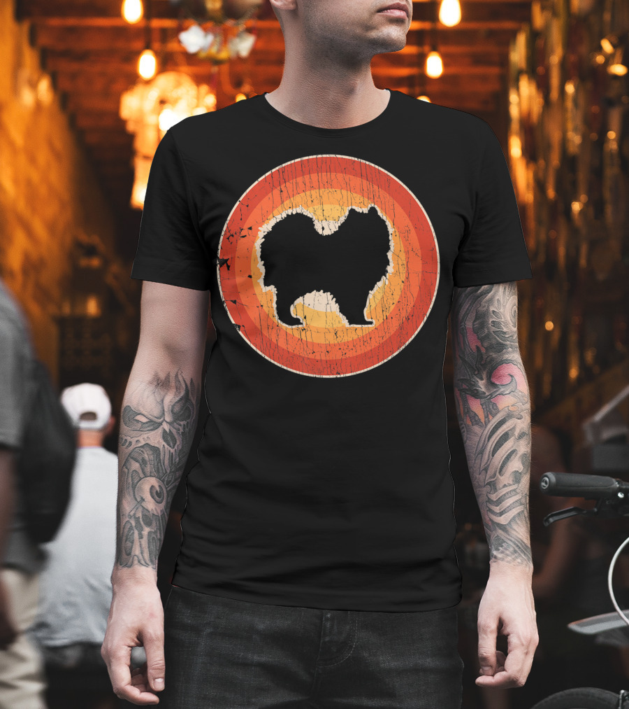 Samoyed Vintage Style 60s 70s Retro Circle T-Shirt