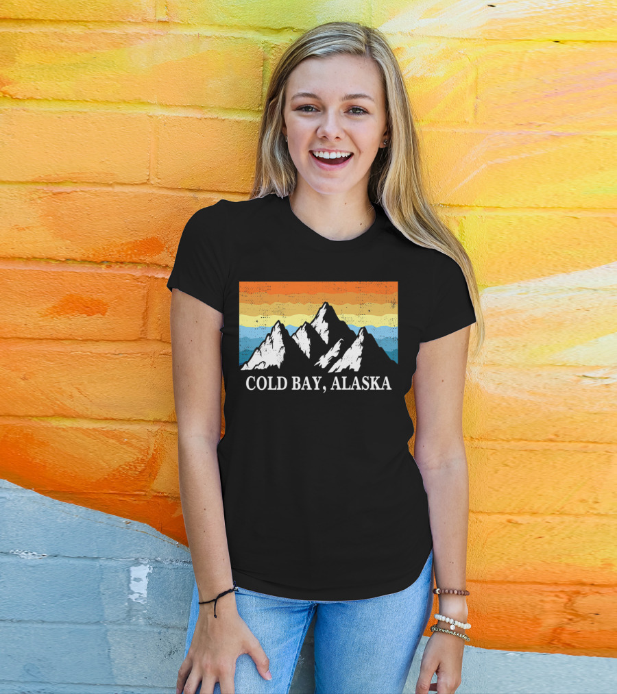 Cold Bay Alaska Retro Mountain Hiking Adventure T-Shirt