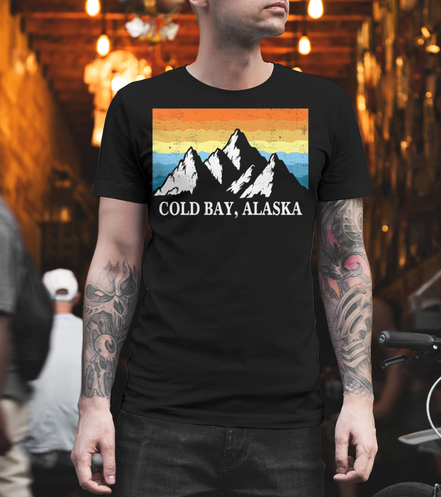Cold Bay Alaska Retro Mountain Hiking Adventure T-Shirt