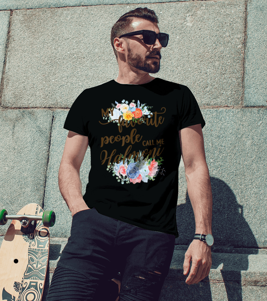 My Favorite People Call Me Halmoni Floral T-Shirt