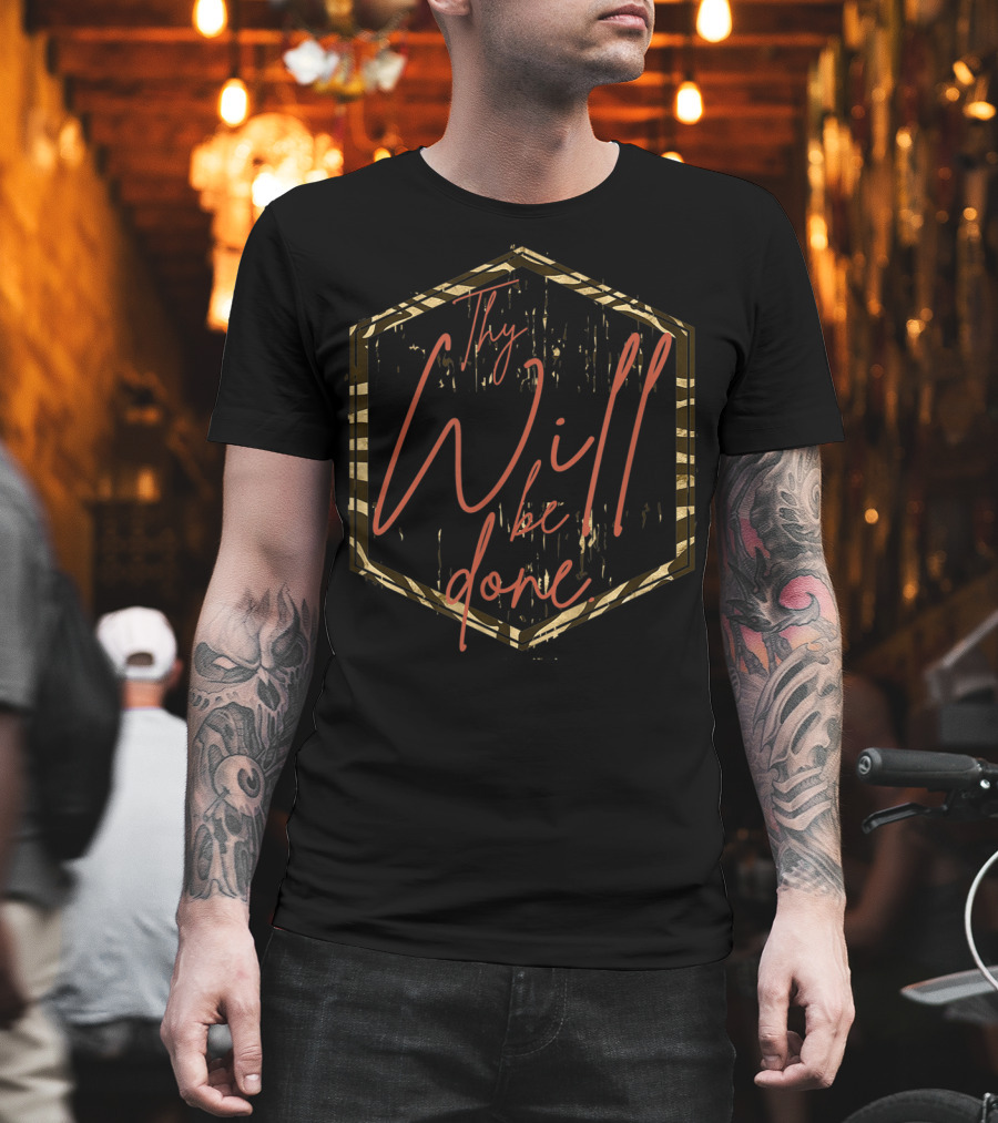 Thy Will Be Done Retro Hexagonal T-Shirt