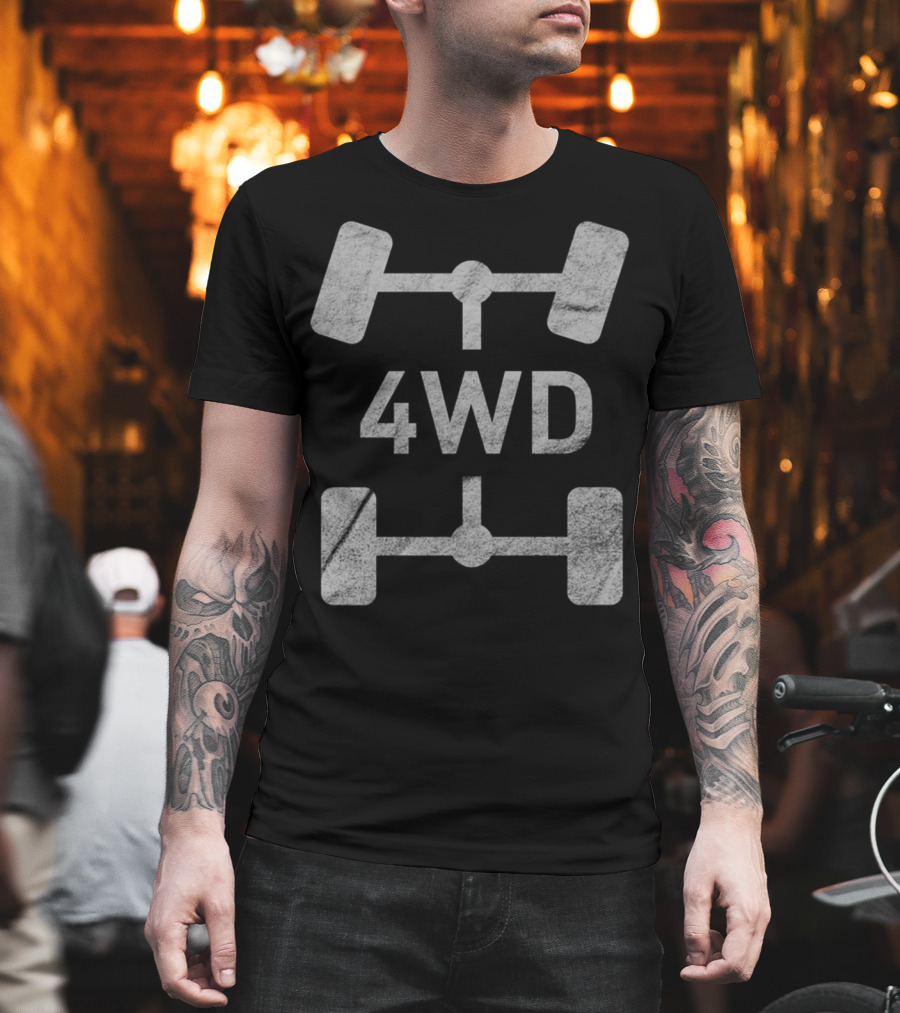 4Wd Offroad Overland 4X4 Drivetrain Diagram T-Shirt