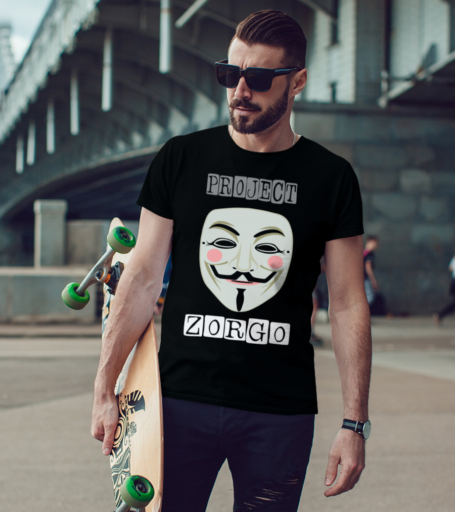 Project Zorgo Anonymous Hacker Mask Guy Fawkes T-Shirt