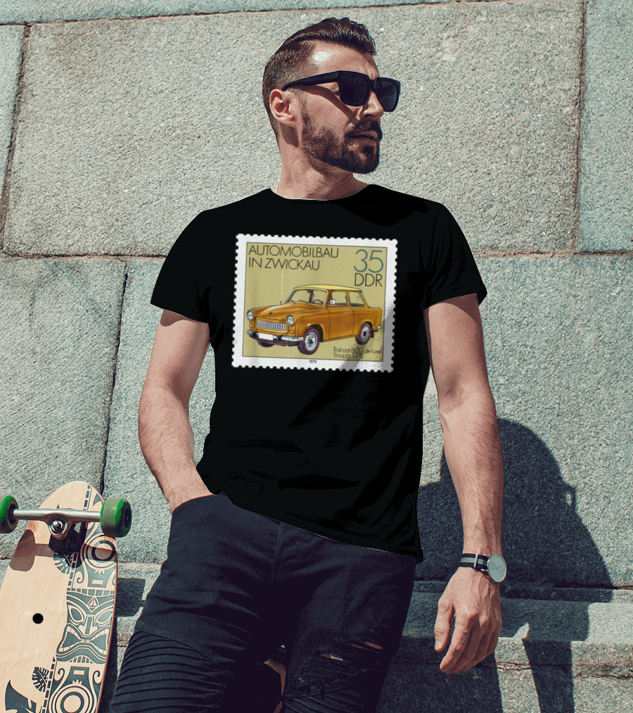 Trabant 601S De Luxe Automobilbau In Zwickau 1979 DDR Stamp 35 DDR T-Shirt