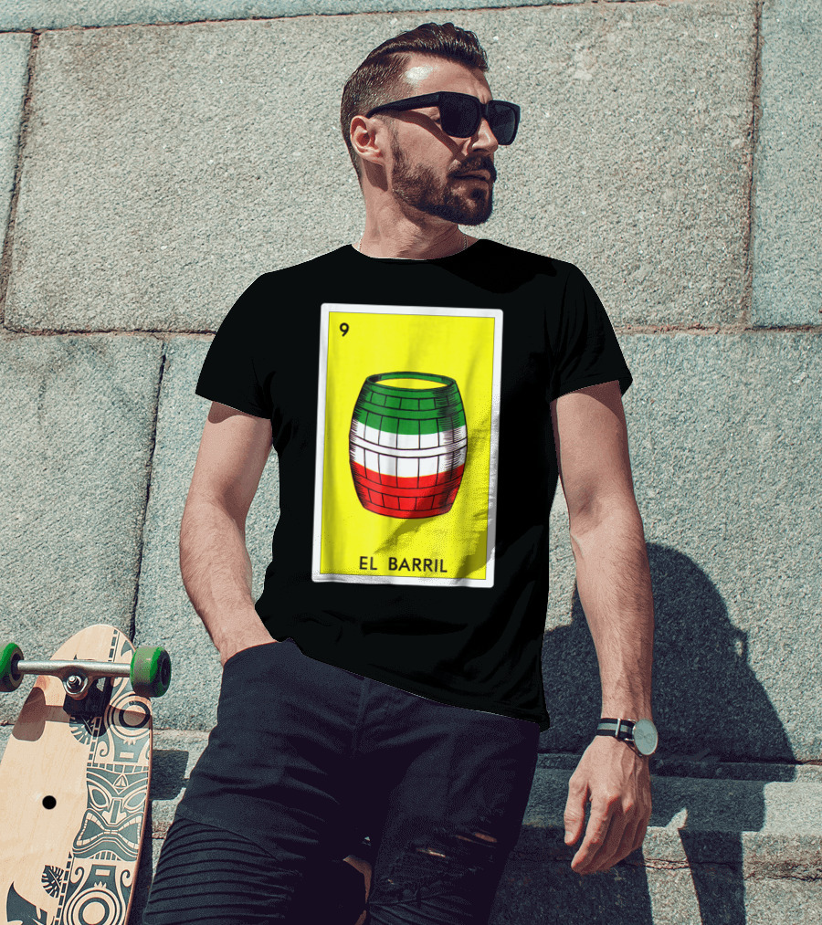 Loteria El Barril Card 9 Mexican Colors Classic Version T-Shirt