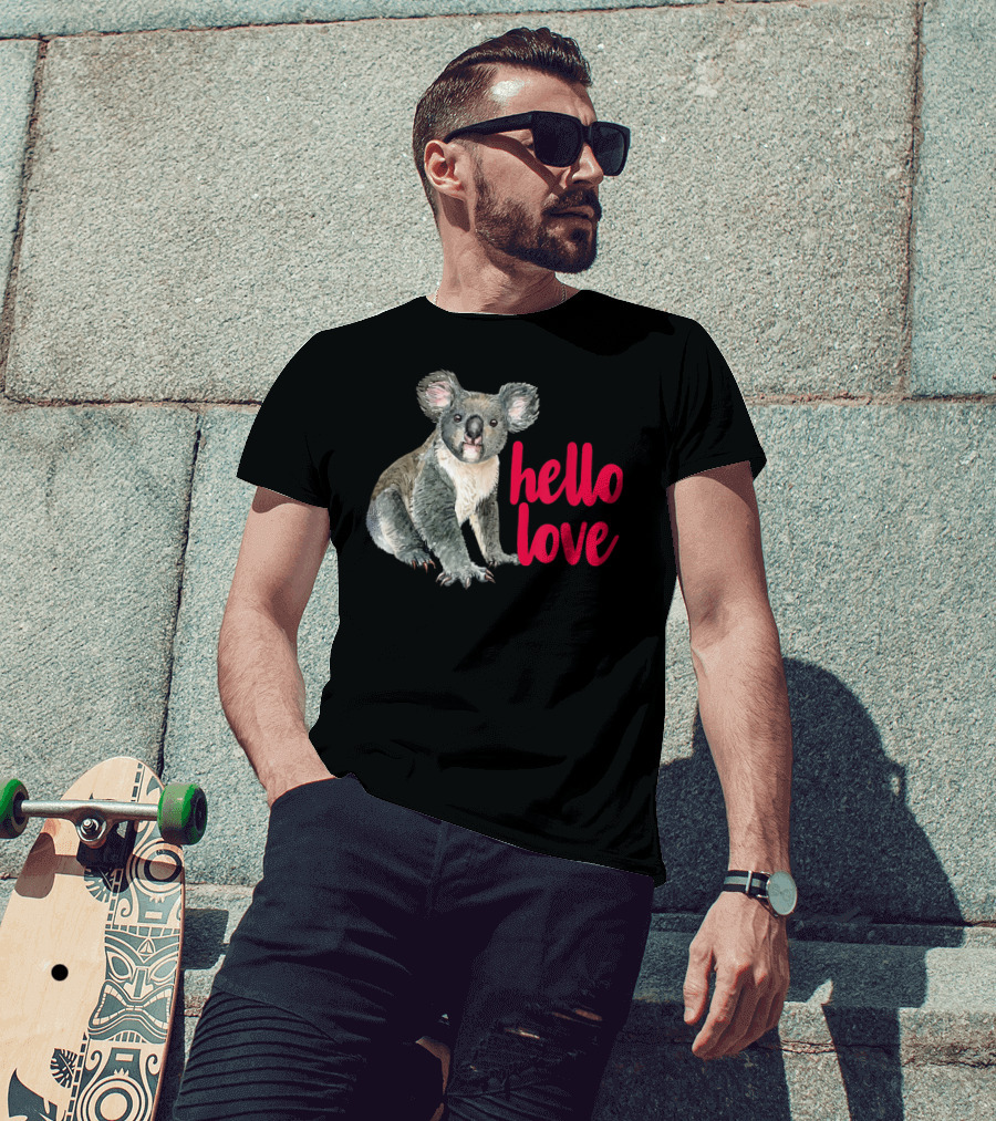 Hello Love Koala Bear For Animal Lover T-Shirt