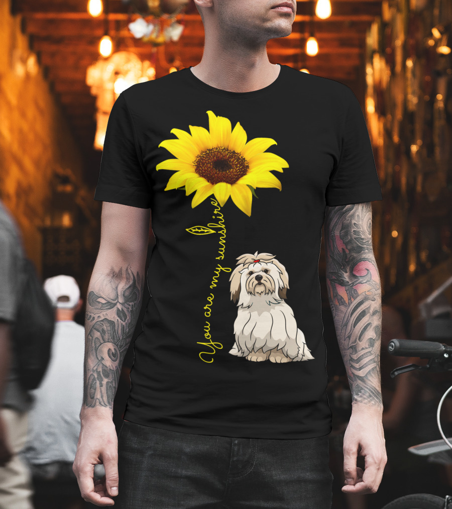 Lhasa Apso Mom You Are My Sunshine Sunflower T-Shirt