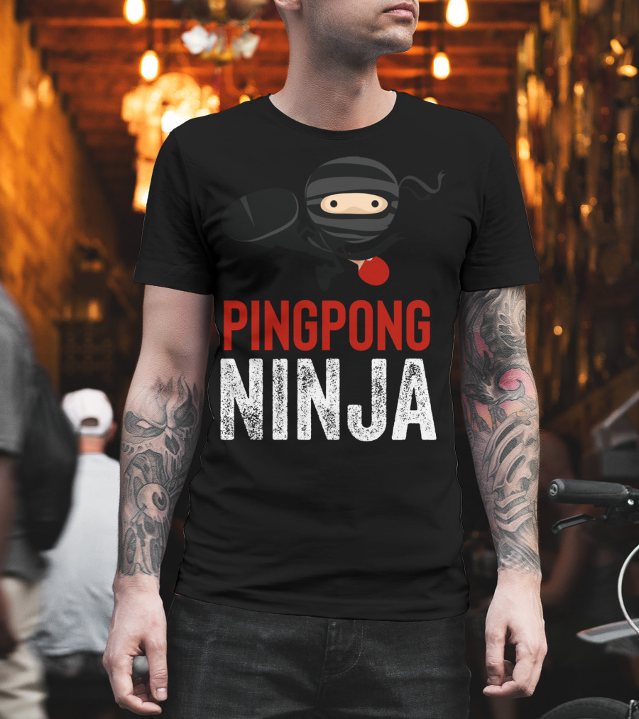Ping Pong Ninja Table Tennis Stealth Master Player T-Shirt