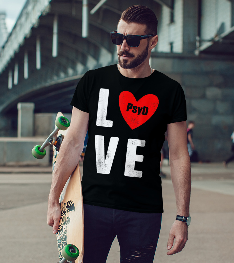 Psyd Love Doctorate Psychology Heart T-Shirt