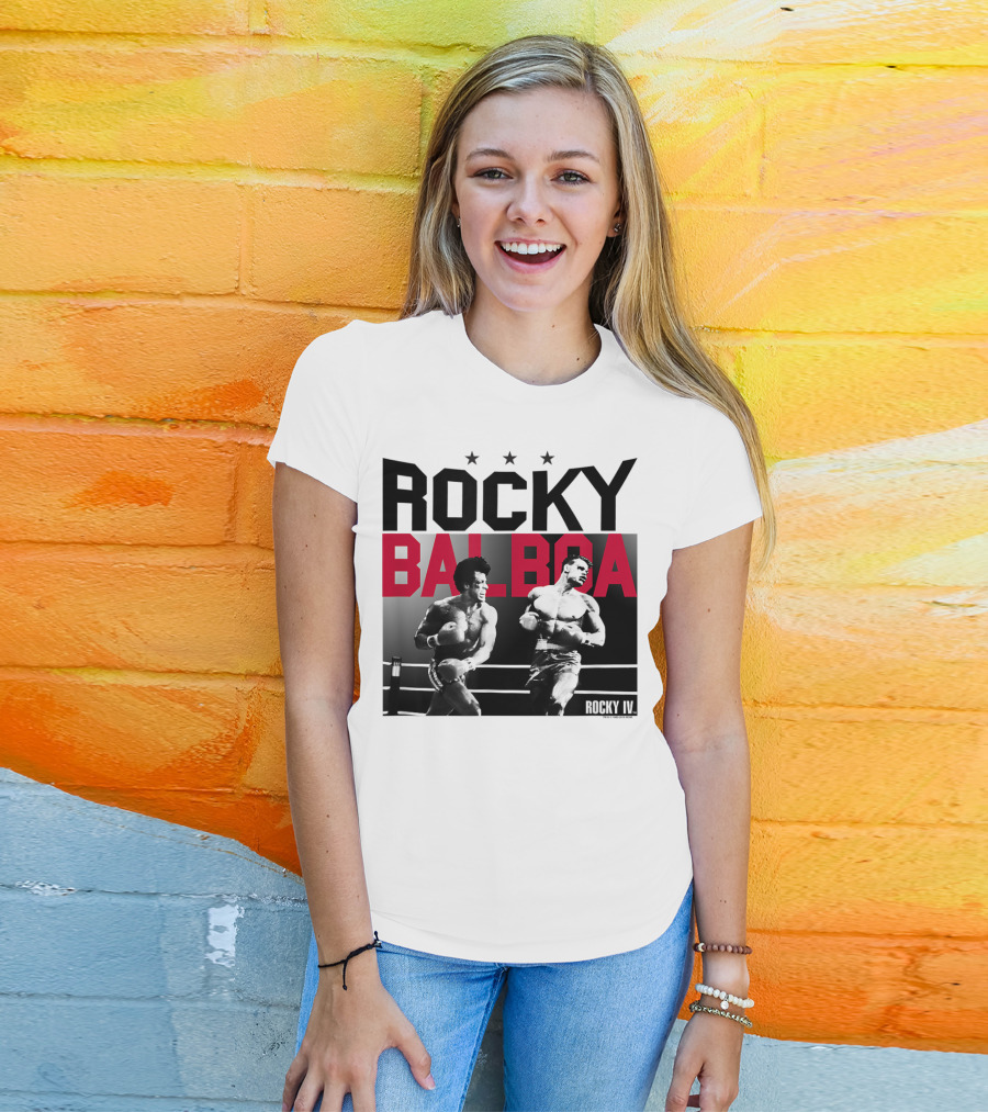 Rocky Balboa And Ivan Drago Fight Scene From Rocky IV Classic Look 30181 T-Shirt