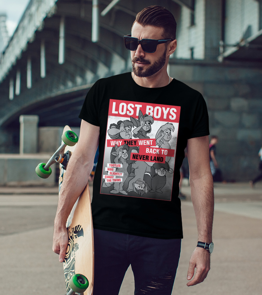 Lost Boys Why They Went Back To Never Land Tootles Nibs Slightly Cubby The Twins T-Shirt