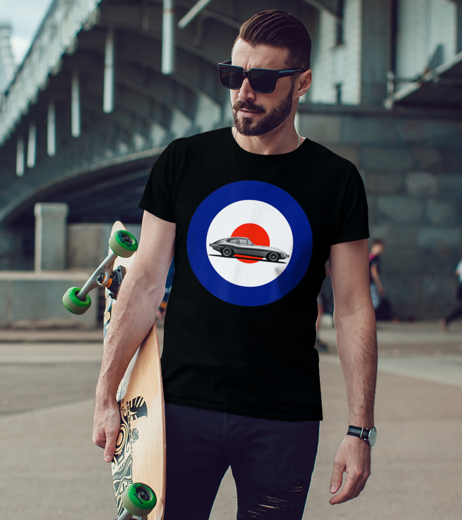 Etype Jaguar On RAF Roundel Classic Car T-Shirt