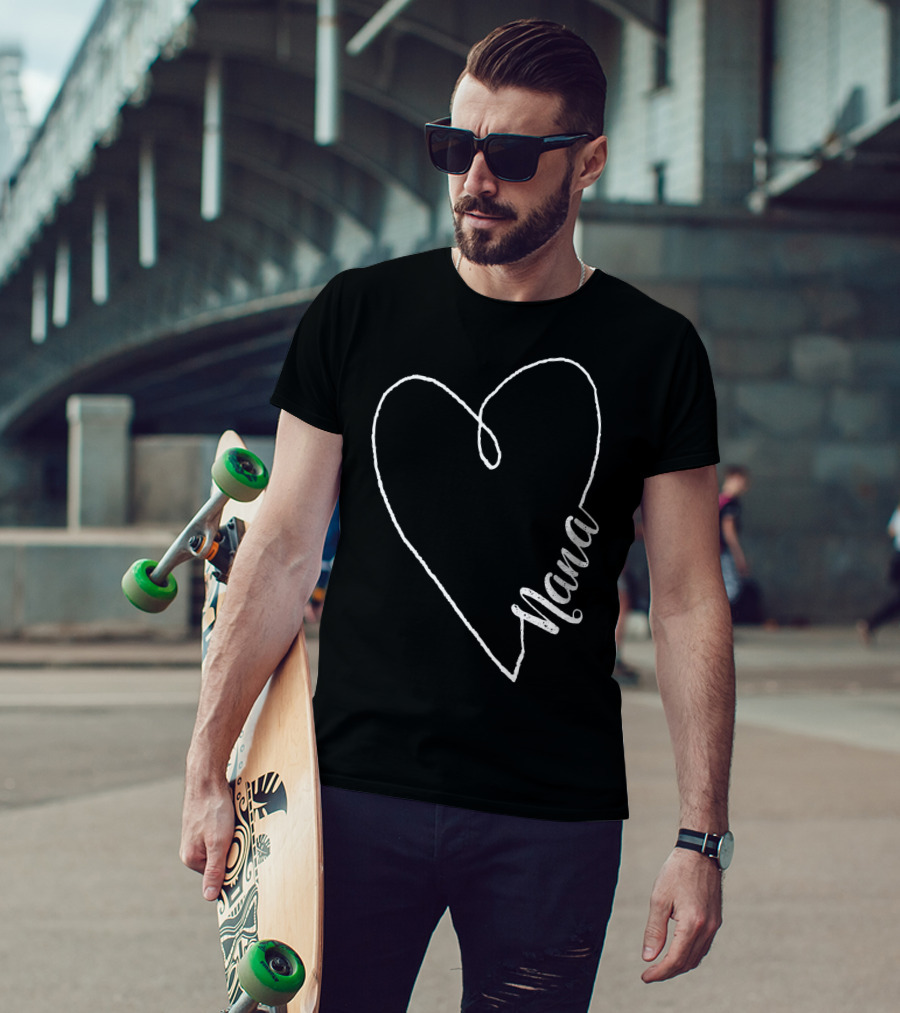 Nana Heart Outline T-Shirt