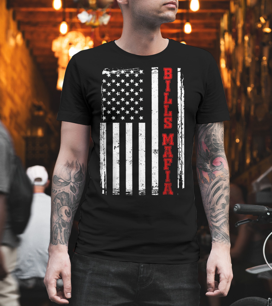 Bills Mafia USA Flag Buffalo T-Shirt