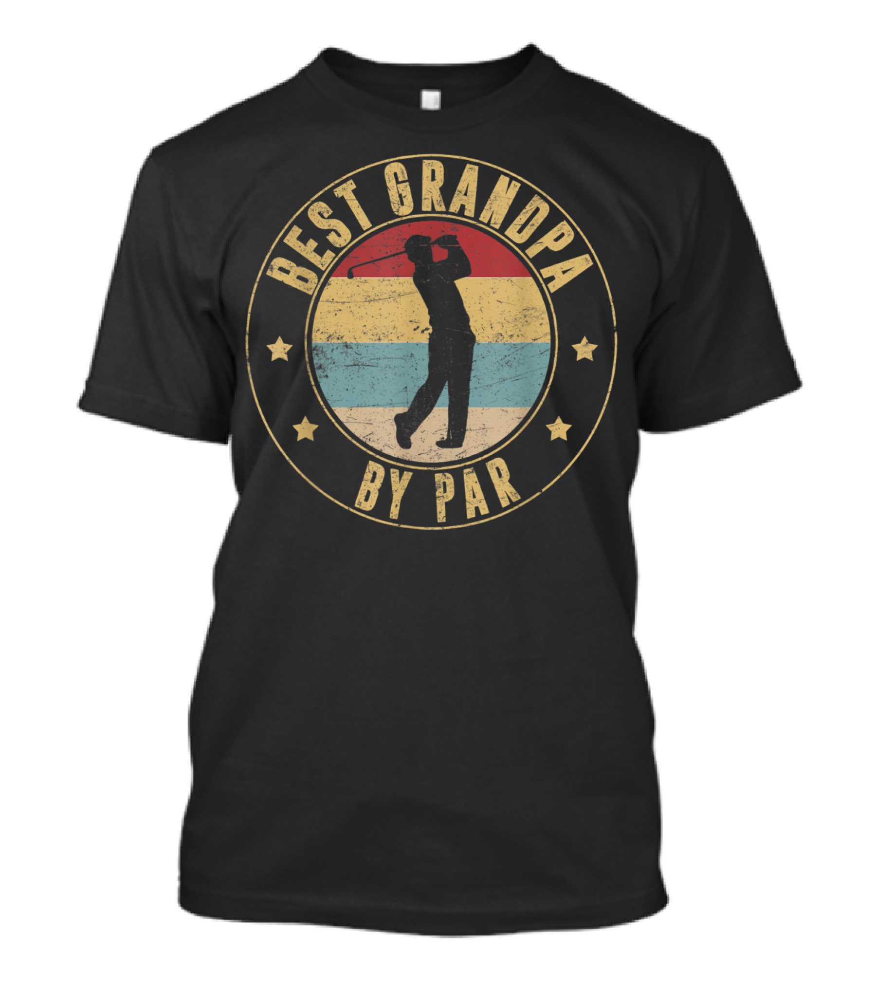 Best Grandpa By Par Vintage Golf Father's Day T-Shirt