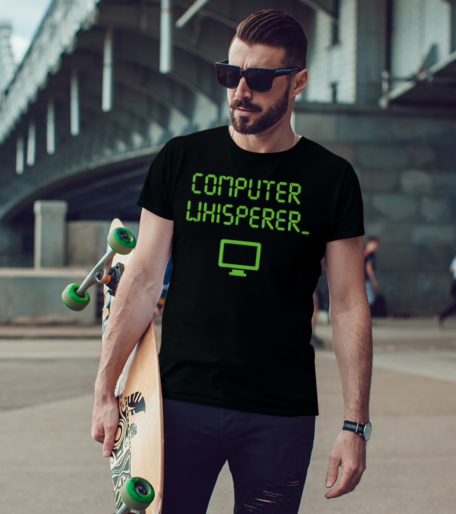 Computer Whisperer IT Tech Support Screen T-Shirt