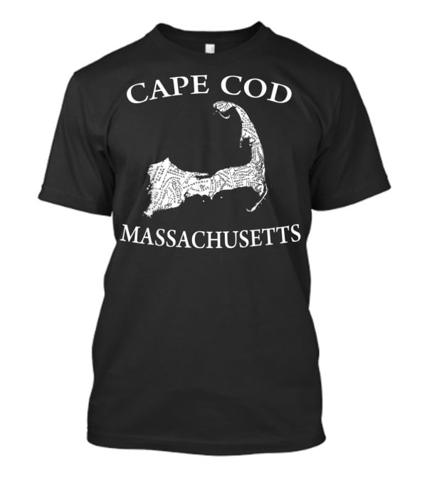 Cape Cod Massachusetts Map T-Shirt
