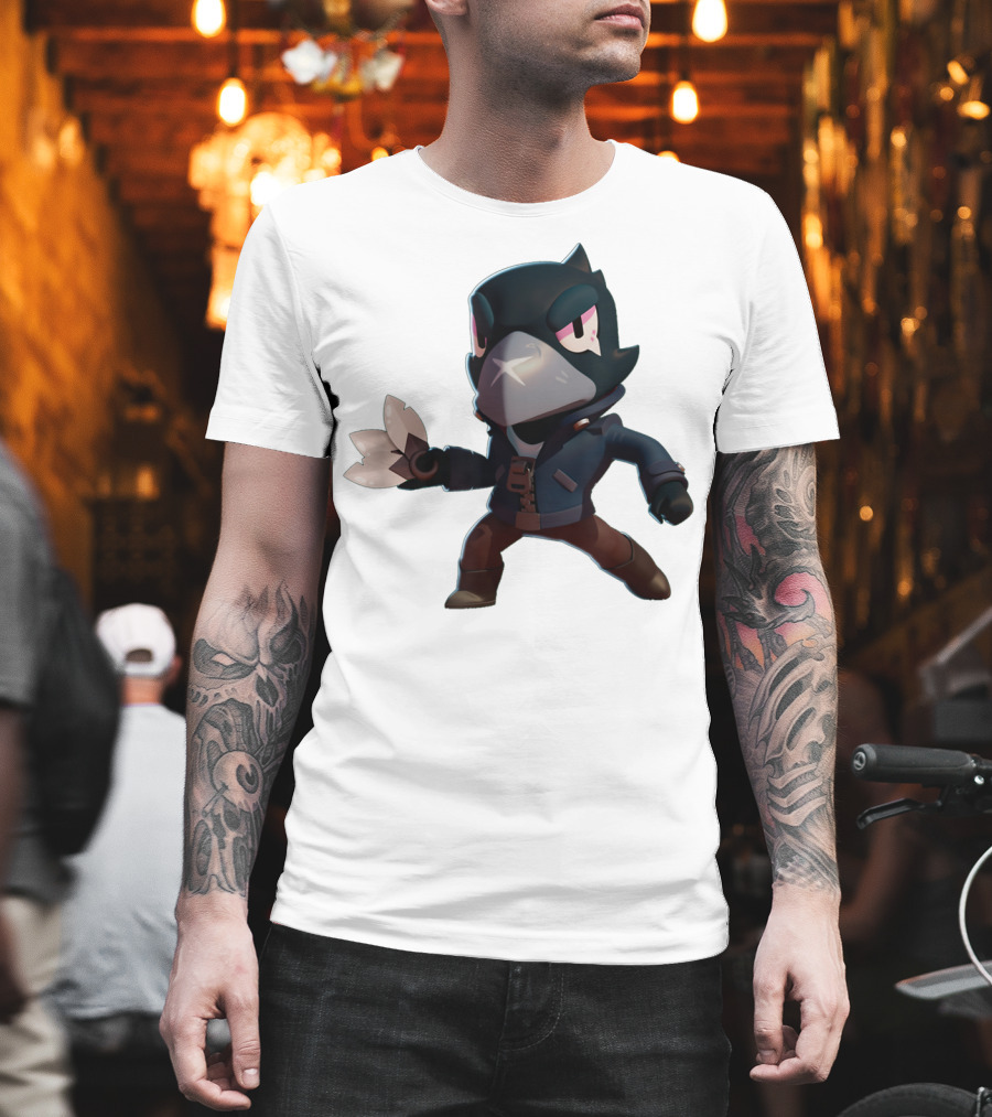 Crow Brawl Stars Kid Gamer Character T-Shirt