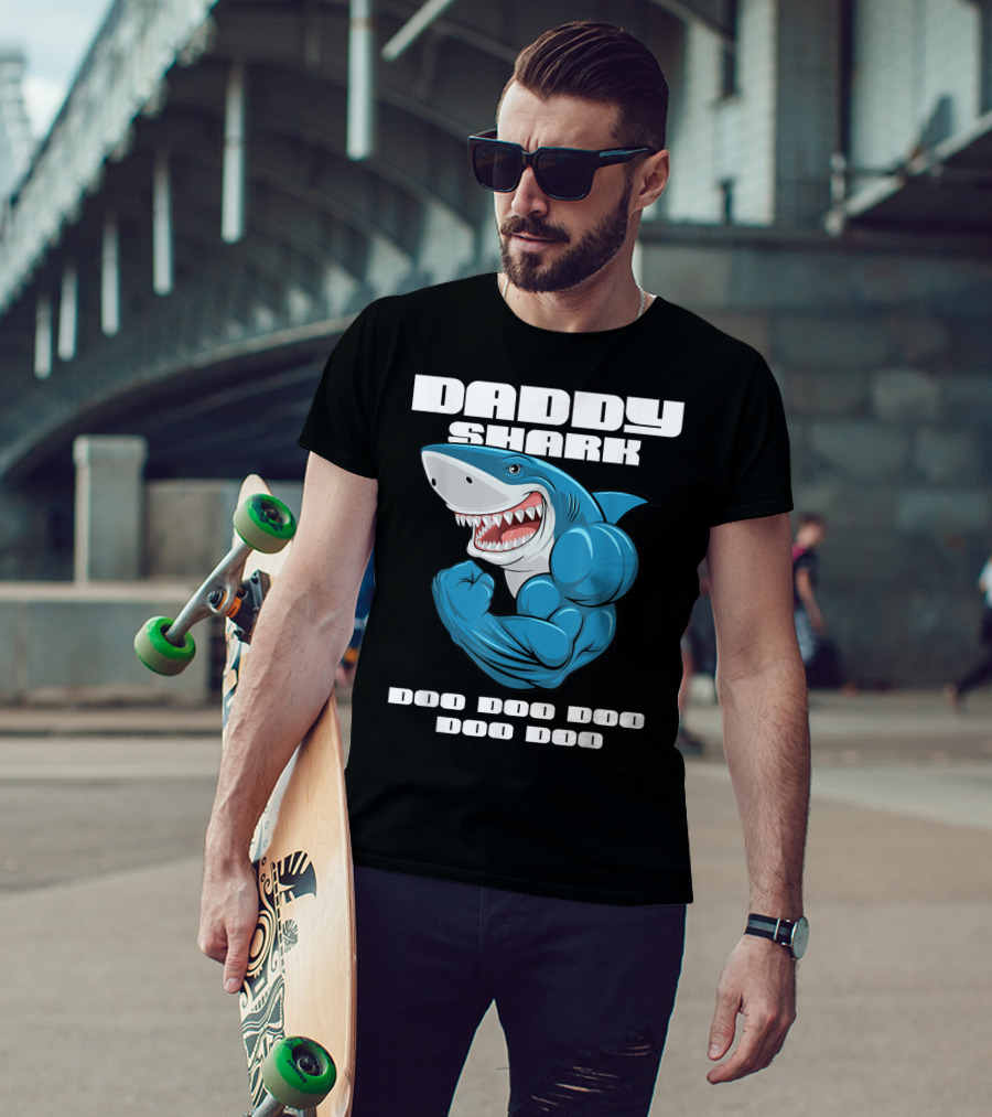 Daddy Shark Doo Doo Doo Doo Matching Family Shark T-Shirt
