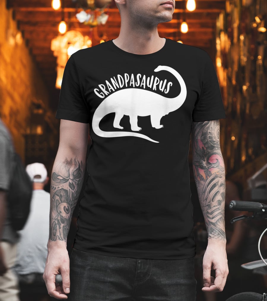 Grandpasaurus Dad Promoted To Dino Grandpa Dinosaur T-Shirt