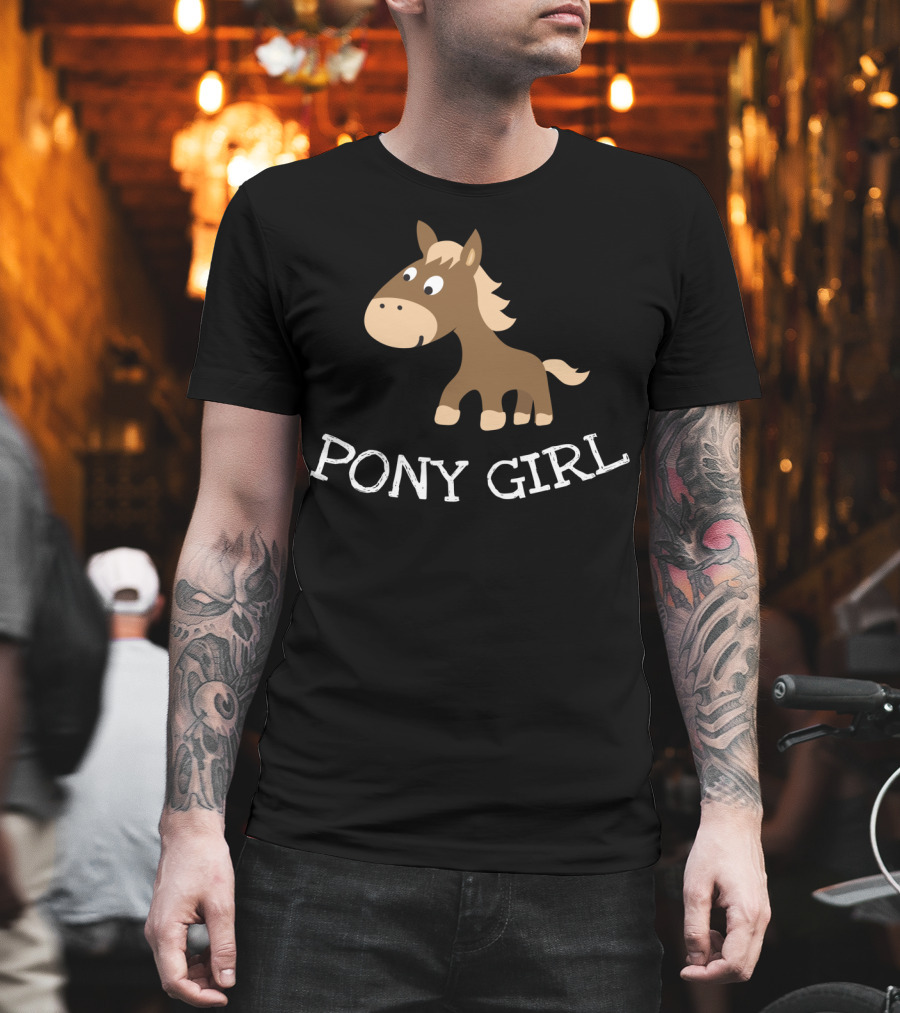 Pony Girl Cute Little Cartoon Horse T-Shirt