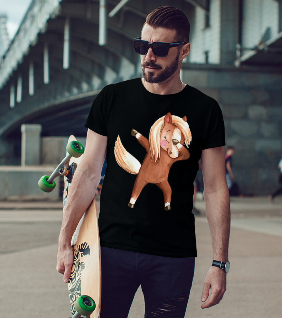 Dabbing Haflinger Horse Brown Pony Dabbing Pose T-Shirt