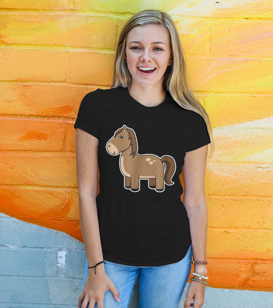 Cute Cartoon Horse Lover T-Shirt