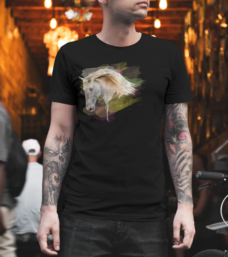 Dream Mysterious Horse Watercolor Head T-Shirt