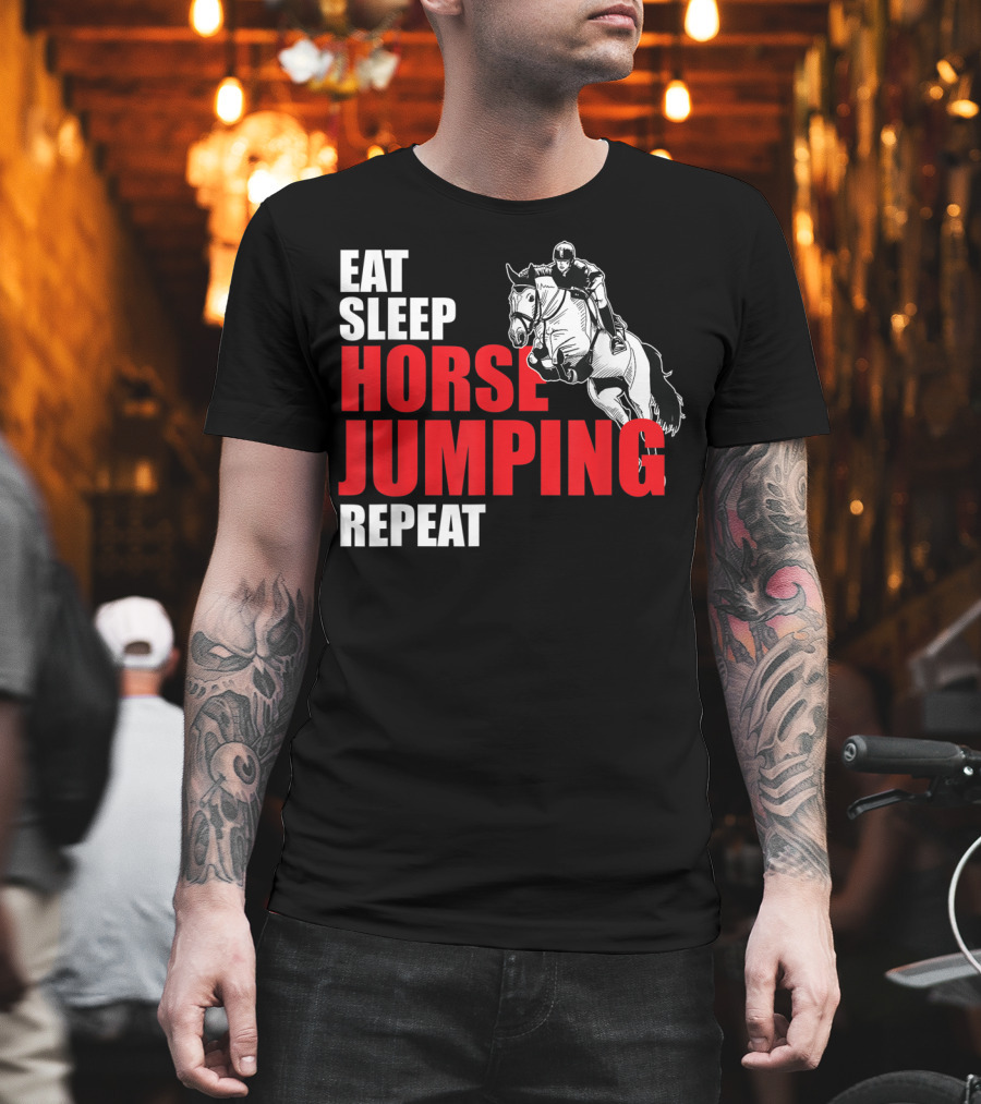 Eat Sleep Horse Jumping Repeat T-Shirt