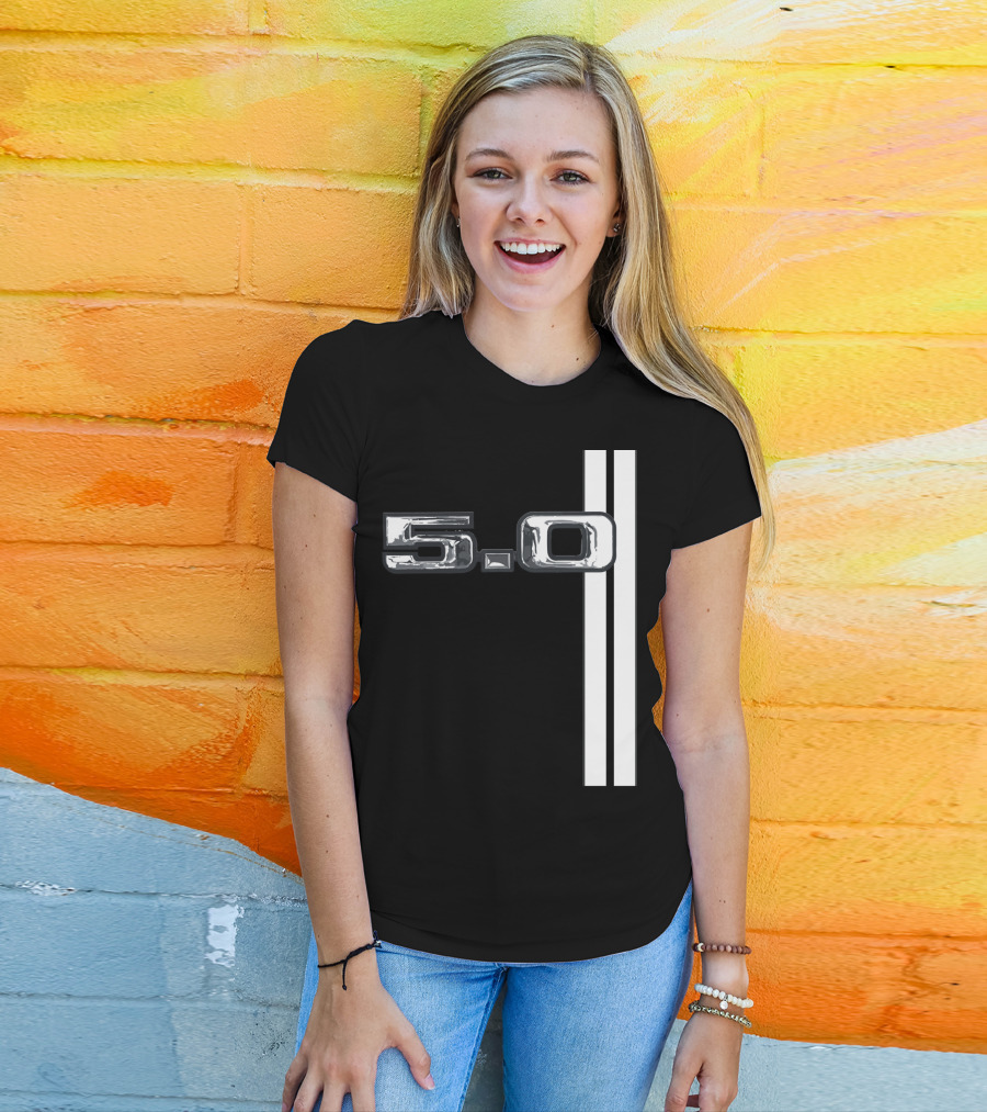 5.0 Racing Stripe Classic Car T-Shirt