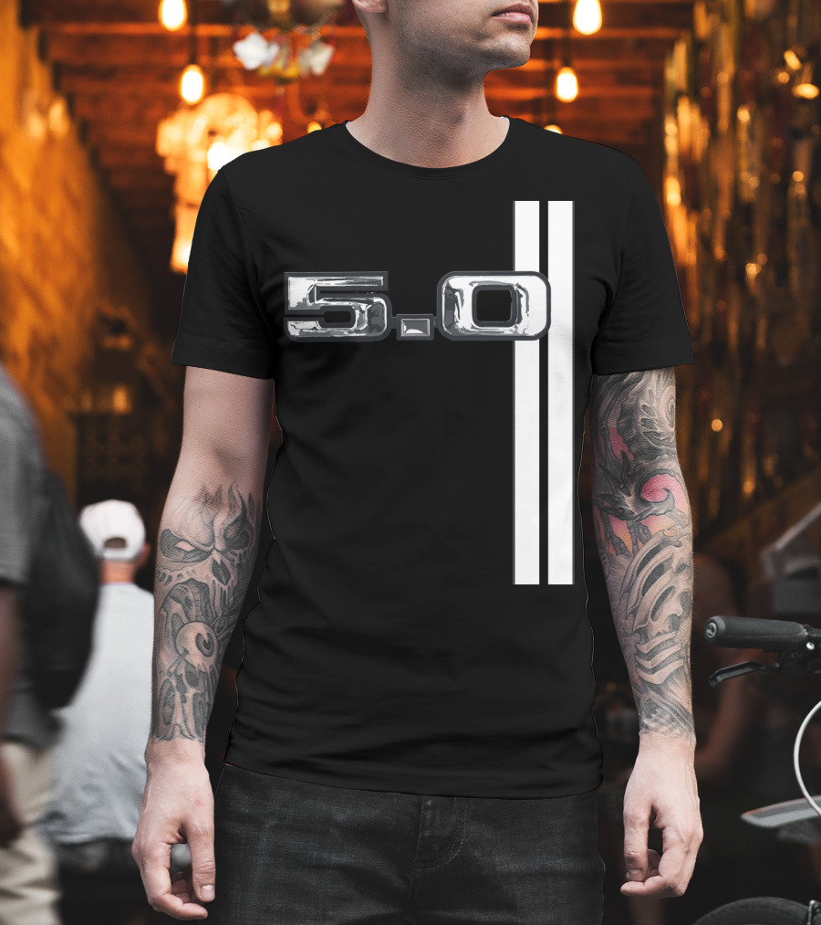 5.0 Racing Stripe Classic Car T-Shirt