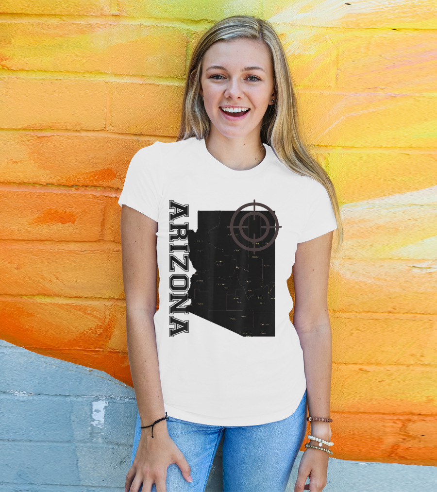 Arizona Map Classic Fun With Target T-Shirt