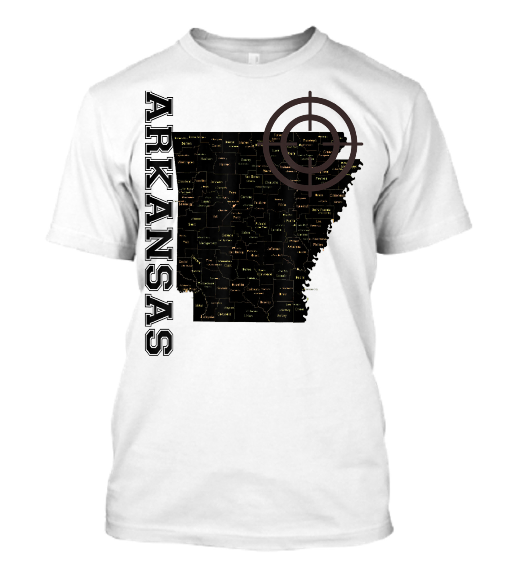 Arkansas Maps Classic Fun Targeted Exploration T-Shirt