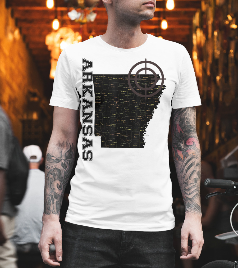Arkansas Maps Classic Fun Targeted Exploration T-Shirt