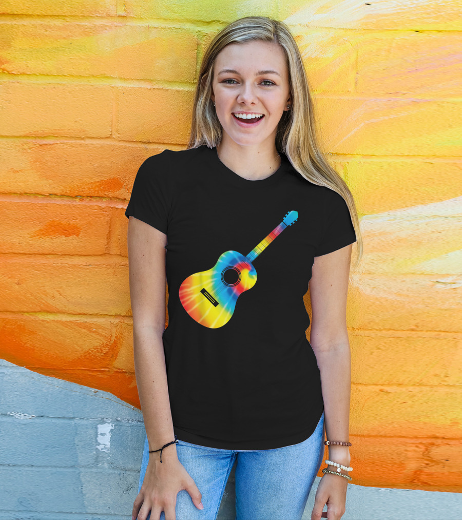 Classic Vintage Guitar Tie-Dye T-Shirt