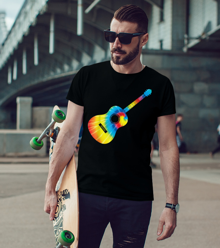 Classic Vintage Guitar Tie-Dye T-Shirt