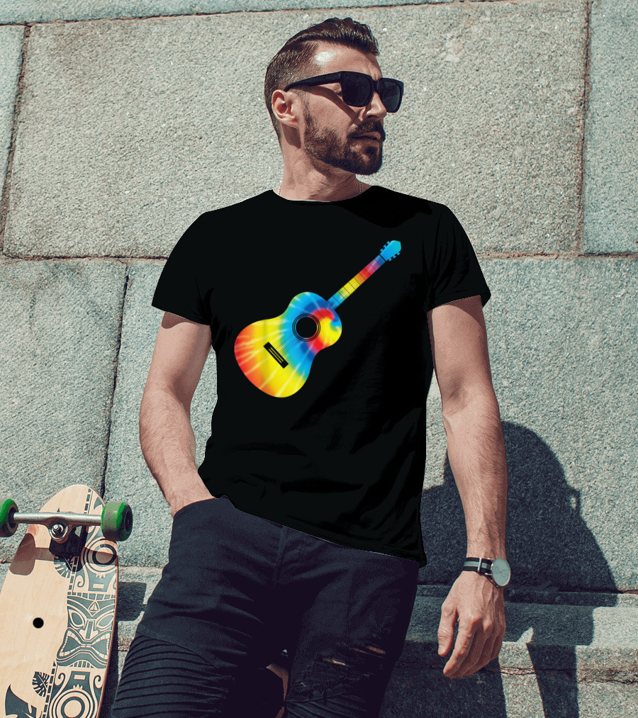 Classic Vintage Guitar Tie-Dye T-Shirt