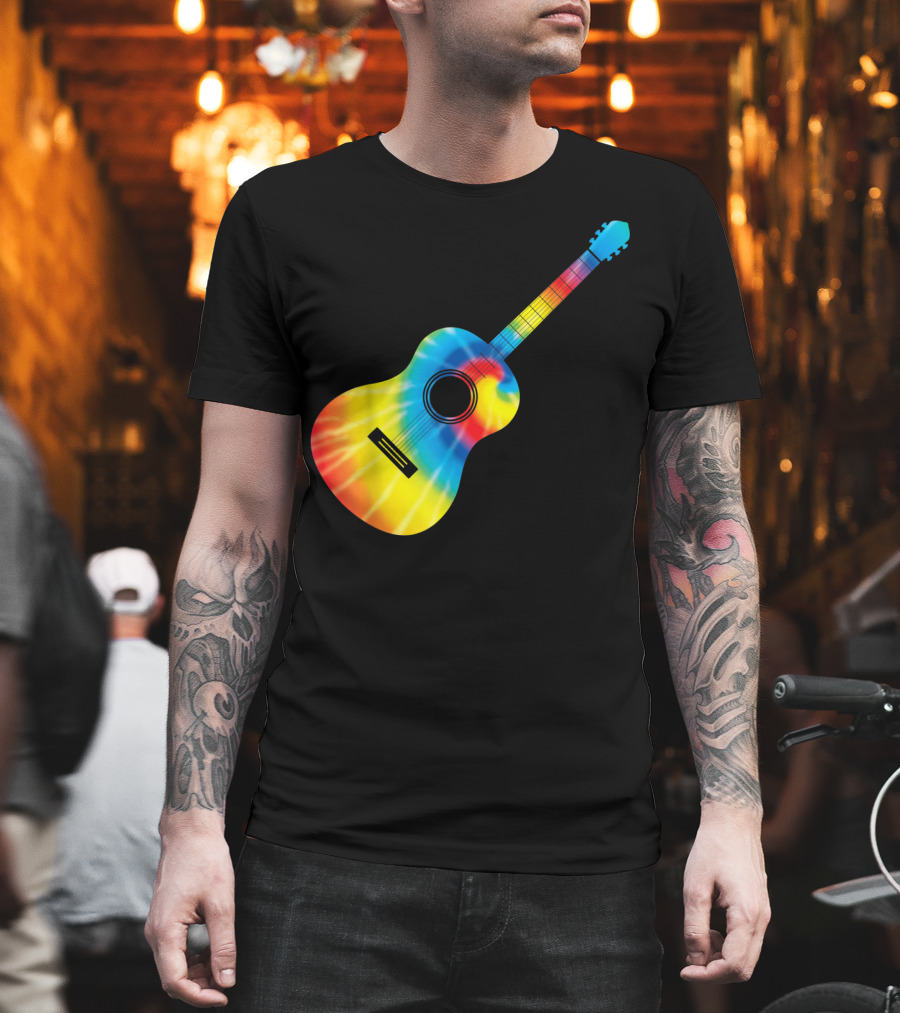 Classic Vintage Guitar Tie-Dye T-Shirt