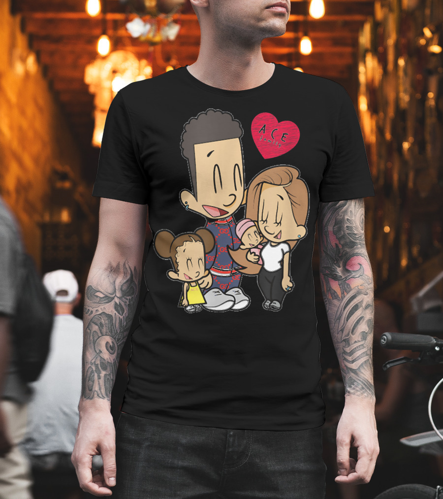 ACE Cartoon Family Merch Heart T-Shirt