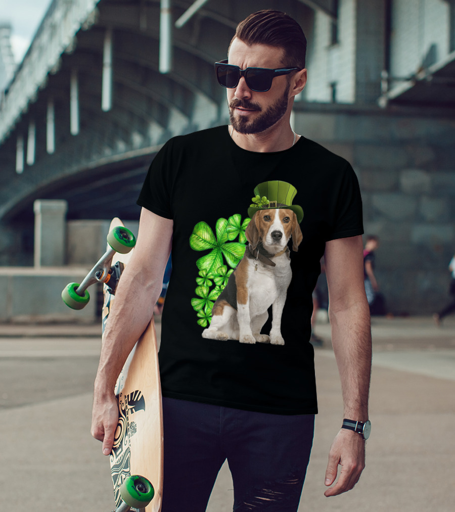Beagles Irish Shamrock Dog Lovers St. Patrick's Hat T-Shirt