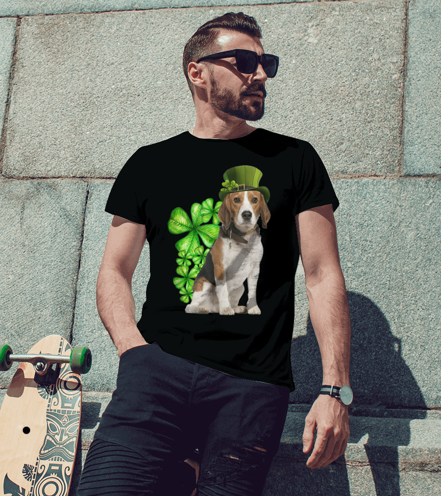 Beagles Irish Shamrock Dog Lovers St. Patrick's Hat T-Shirt