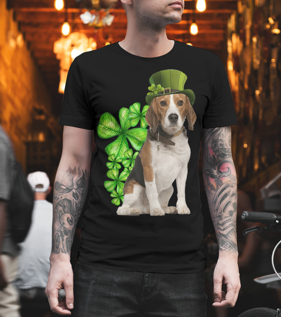 Beagles Irish Shamrock Dog Lovers St. Patrick's Hat T-Shirt