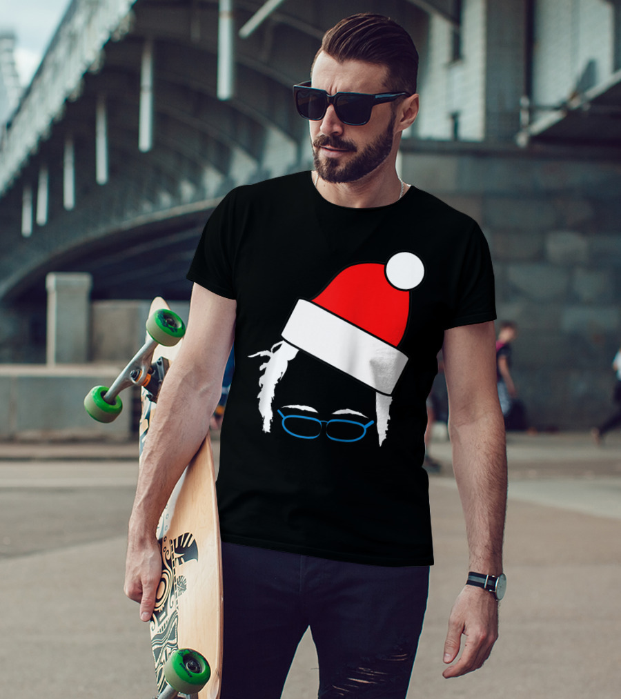 Bernie Sanders Santa Hat Christmas Holiday T-Shirt