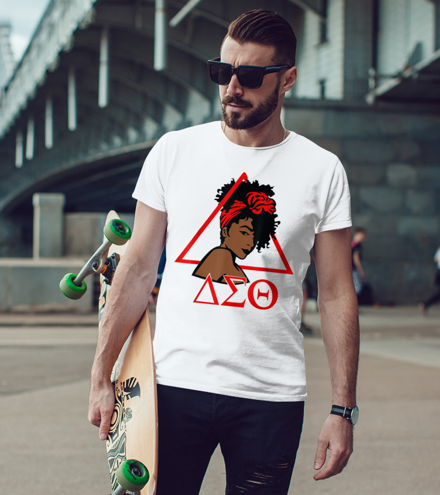Delta Sigma Theta 1913 African American Woman In Red Triangle T-Shirt